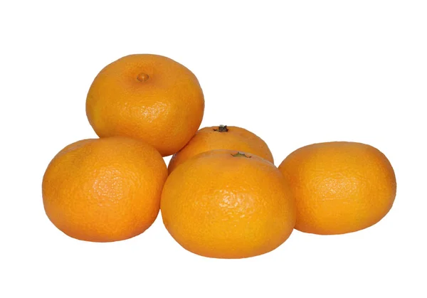 Image Bunch Ripe Tangerine Isolated White Background — Stock Photo, Image