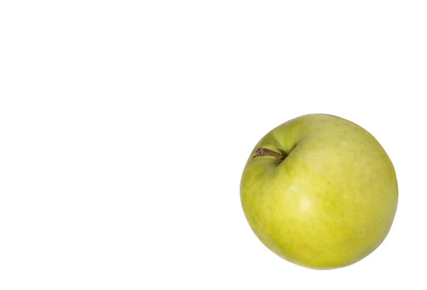 Obrázek Jedné Velké Zelené Jablko Bílém Pozadí — Stock fotografie