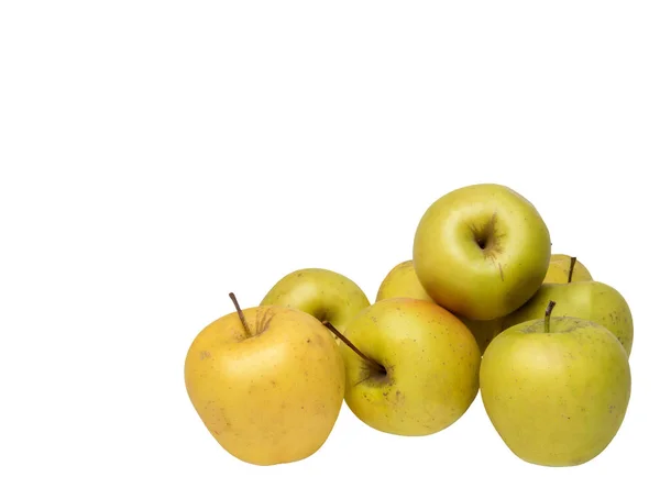 Several unwashed apples on a white background — Stock Photo, Image