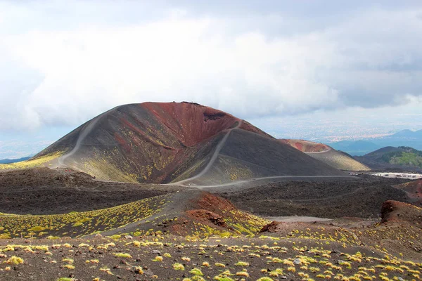 Cráteres Silvestri Del Volcán Etna Sicilia Italia — Foto de Stock