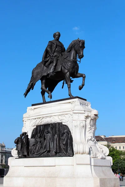 Budapest Ungarisch Mai 2018 Statue Des Andrassy Gyula Neben Dem — Stockfoto