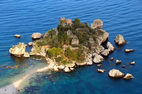 Isola Bella Insel Bei Taormina Sizilien Italien — Stockfoto