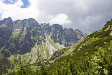 Güzel manzara yüksek Tatras (Vysoke Tatry) Milli Parkı, Slovakya
