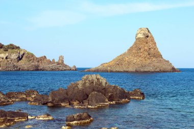 Aci Trezza dev Isles yakınındaki Catania, Sicilya, İtalya