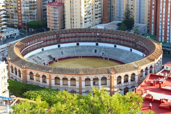 Widok Lotu Ptaka Arena Plac Byków Malagueta Maladze Andaluzja Południowa — Zdjęcie stockowe