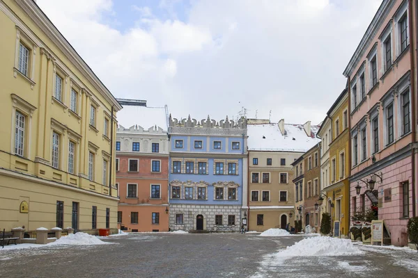 Lublin Poland January 2018 Rynek Square Old Town Lublin — Stock Photo, Image