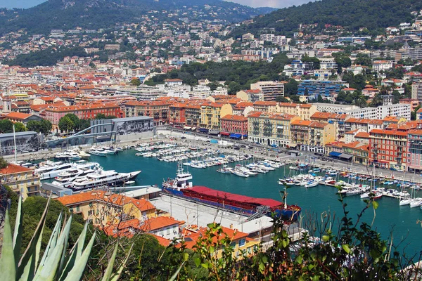 Vue Aérienne Port Nice Côte Azur France — Photo