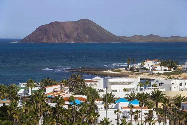 Veduta Aerea Dell Isola Corralejo Lobos Fuerteventura Isole Canarie Spagna — Foto Stock