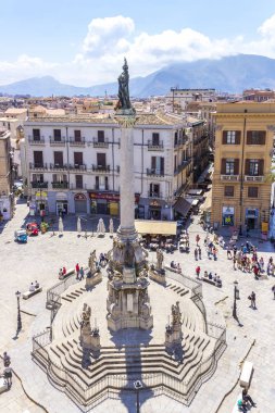 Piazza San Domenico, Palermo, Sicilya, İtalya
