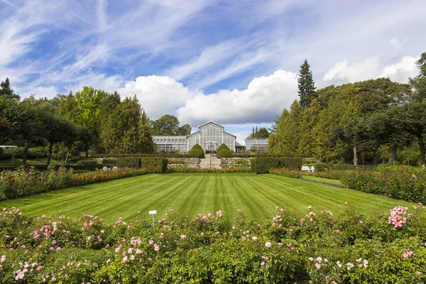 Rose Garden dan Winter Garden, Helsinki, Finlandia Stok Lukisan  