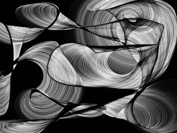 Abstraktes Schwarz Weiß Muster Hintergrund — Stockfoto