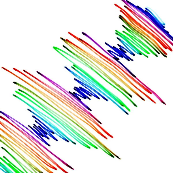 Абстрактный Сгенерированный Красочный Яркий Графический Узор Белый Фон — стоковое фото