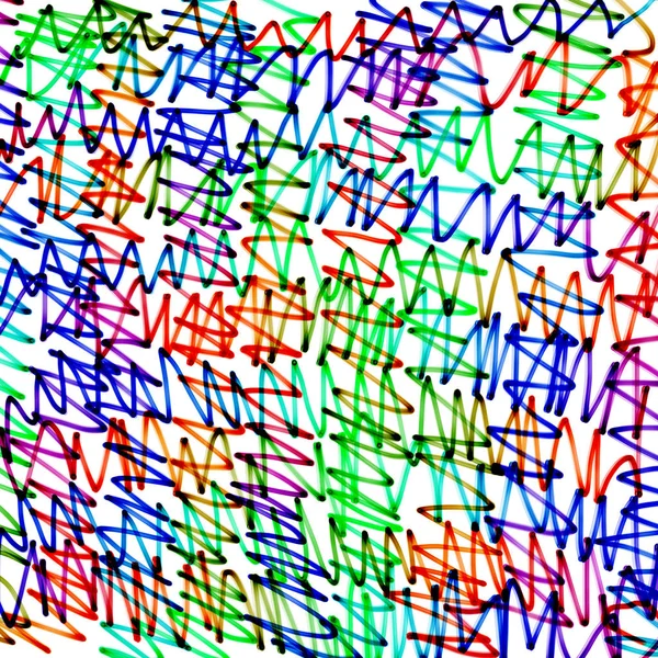 Абстрактный Сгенерированный Красочный Яркий Графический Узор Белый Фон — стоковое фото