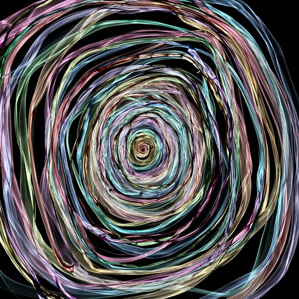 Astratto Generato Colorato Grafica Spirale Lucido Modello Ornato Sfondo — Foto Stock