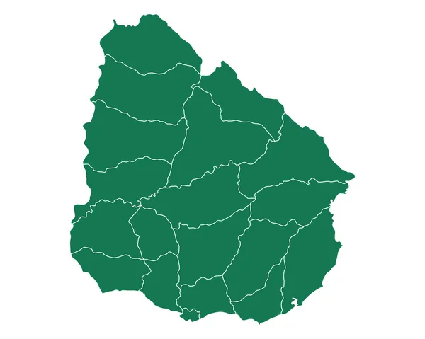 Peta Akurat Dari Uruguay - Stok Vektor