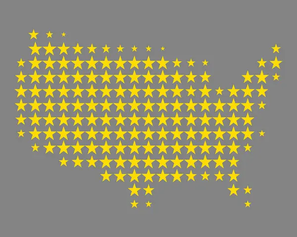 米国の正確なマップ — ストックベクタ