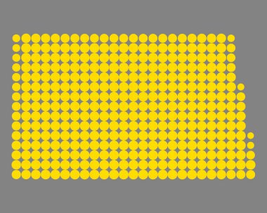 Kuzey Dakota doğru harita