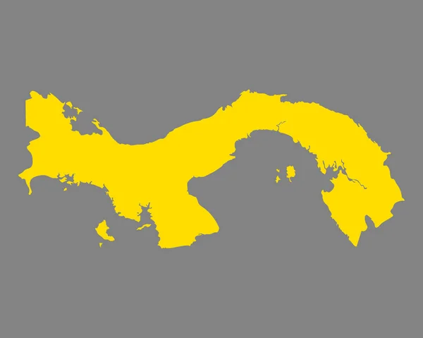 パナマの正確なマップ — ストックベクタ