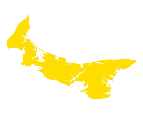 Carte Précise Île Prince Édouard — Image vectorielle