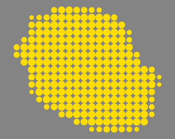 レユニオンの正確なマップ — ストックベクタ