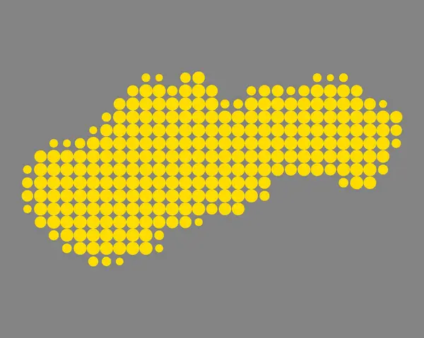 Mappa Esatta Slovacchia — Vettoriale Stock