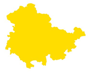 Thuringia doğru Haritası