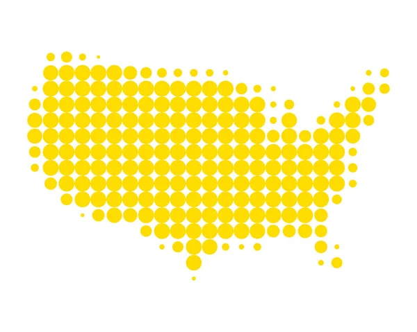 Dokładna Mapa Usa — Wektor stockowy