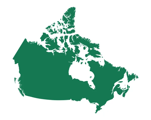 Pontos Térképet Kanada — Stock Vector