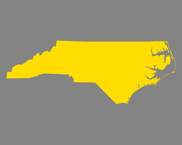 Kaart Van North Carolina — Stockvector