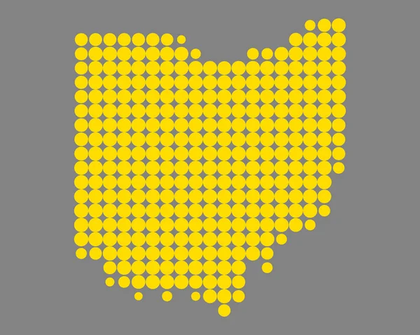 Ohio Doğru Harita — Stok Vektör