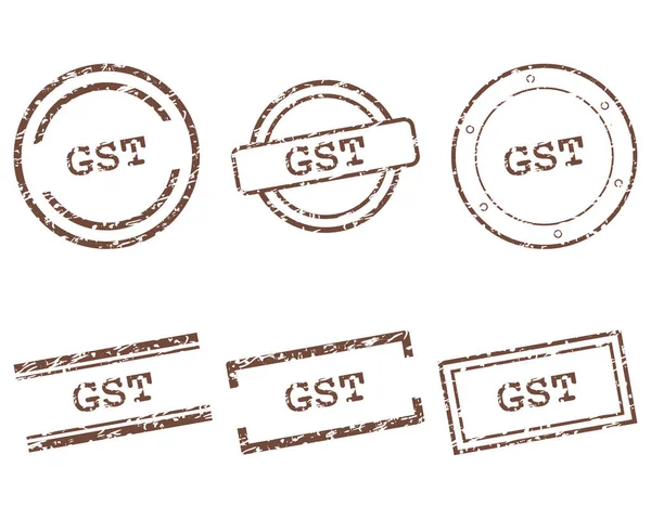 Gst Sellos Blanco — Vector de stock