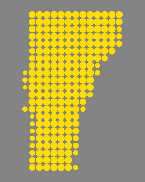 Mapa Exato Vermont —  Vetores de Stock