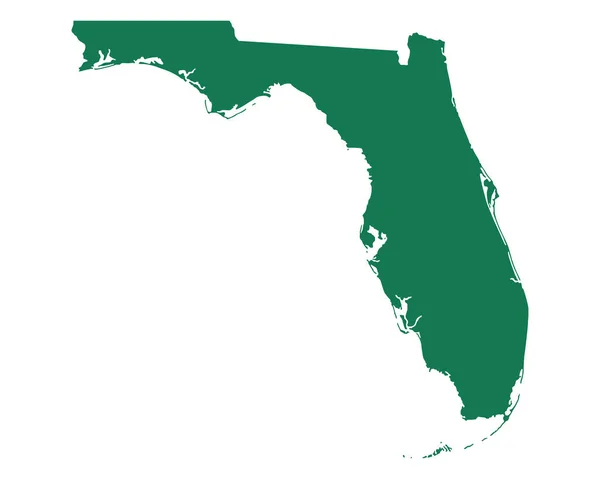 Carte Précise Floride — Image vectorielle