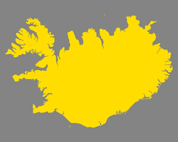 Mapa Exato Islândia — Vetor de Stock