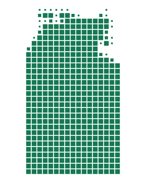 Kaart Van Noordelijk Territorium — Stockvector