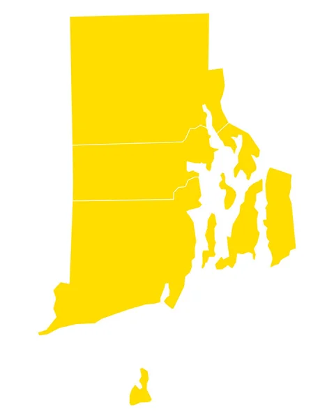Map Rhode Island — Stock Vector