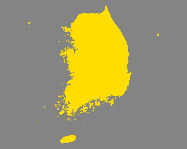 Χάρτης Της Νότιας Κορέας — Διανυσματικό Αρχείο
