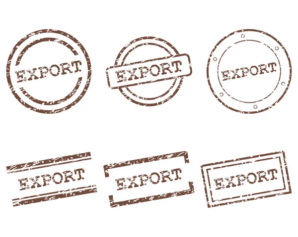 Selos Exportação Branco —  Vetores de Stock