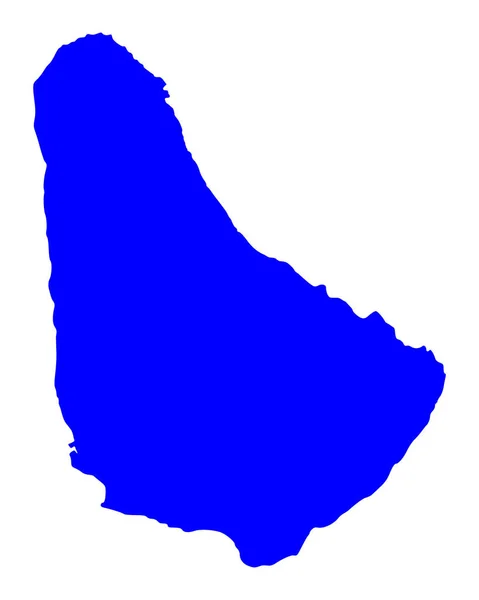 Doğru Barbados Haritası — Stok Vektör