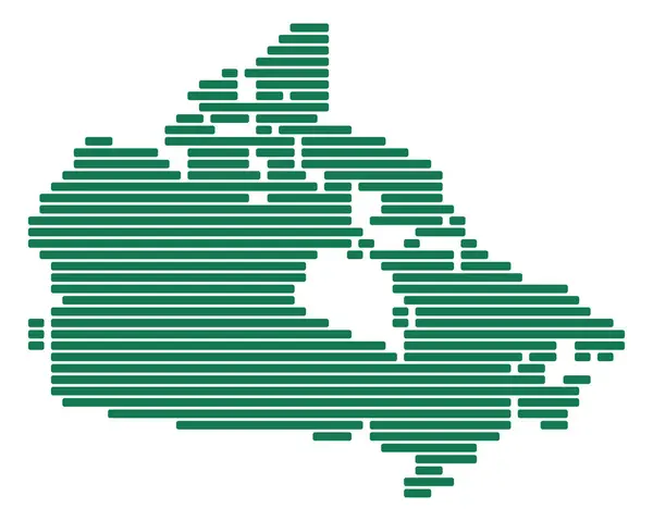 Mappa Esatta Canada — Vettoriale Stock