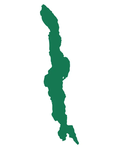 Mapa Lago Malawi — Vector de stock