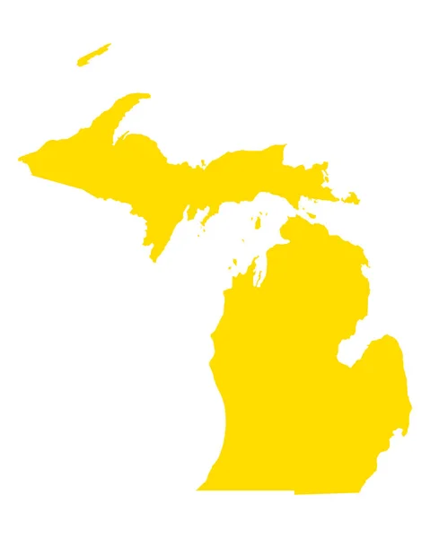 Mapa Exato Michigan — Vetor de Stock