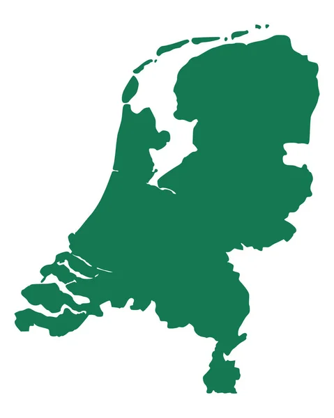 Nauwkeurige Kaart Van Nederland — Stockvector