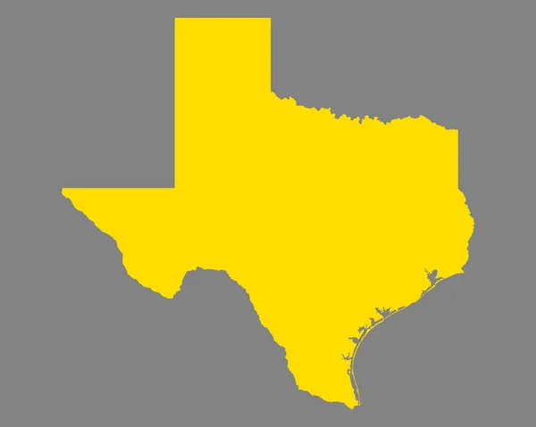 Texas Doğru Harita — Stok Vektör