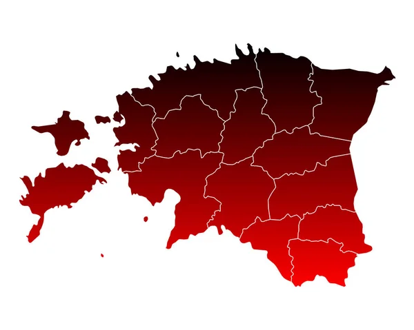 Korrekt Karta Över Estland — Stock vektor