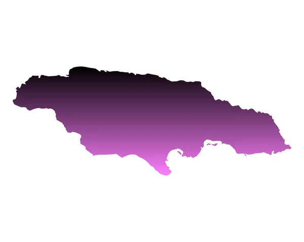 ジャマイカの正確なマップ — ストックベクタ
