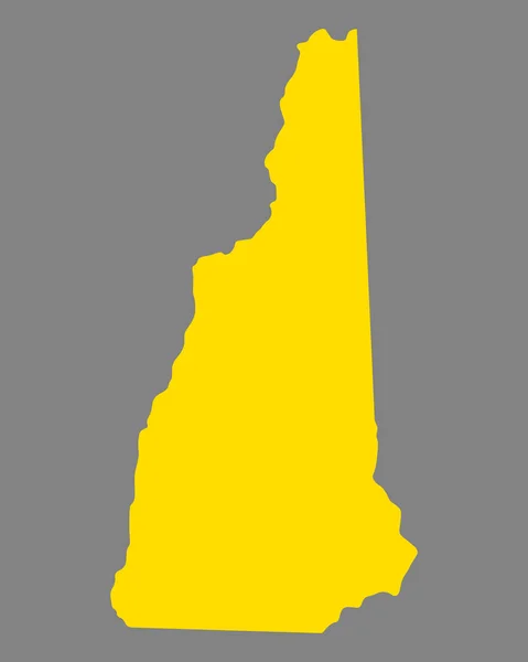 Mapa New Hampshire — Vetor de Stock