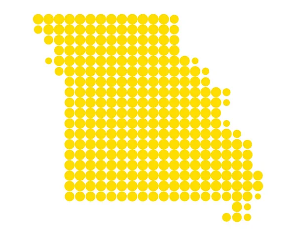 Carte Précise Missouri — Image vectorielle