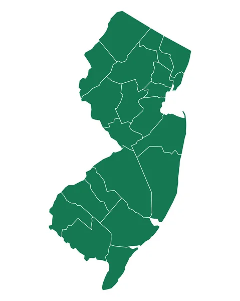 Carte New Jersey — Image vectorielle