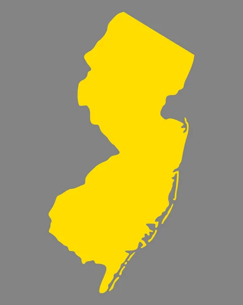 New Jersey Térképe — Stock Vector